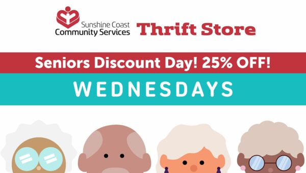 Thrift Store - Seniors Discount Day 25% Off!